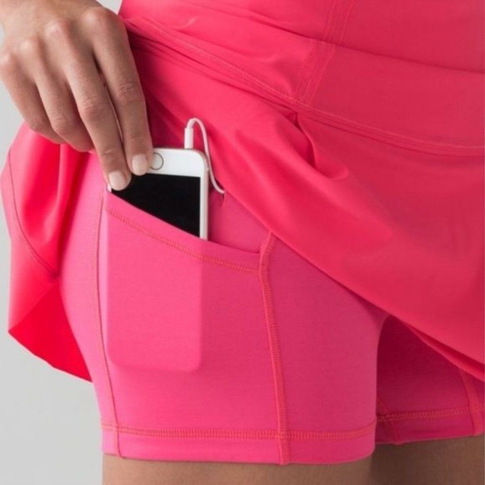 Lululemon Neon Pink Lost in Pace Skirt Lip Gloss 12 - Picture 3 of 10